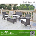 4pcs Steel Frame Flat Rattan KD Sofa Sets , modern outdoor furniture .Good quality sofa sets